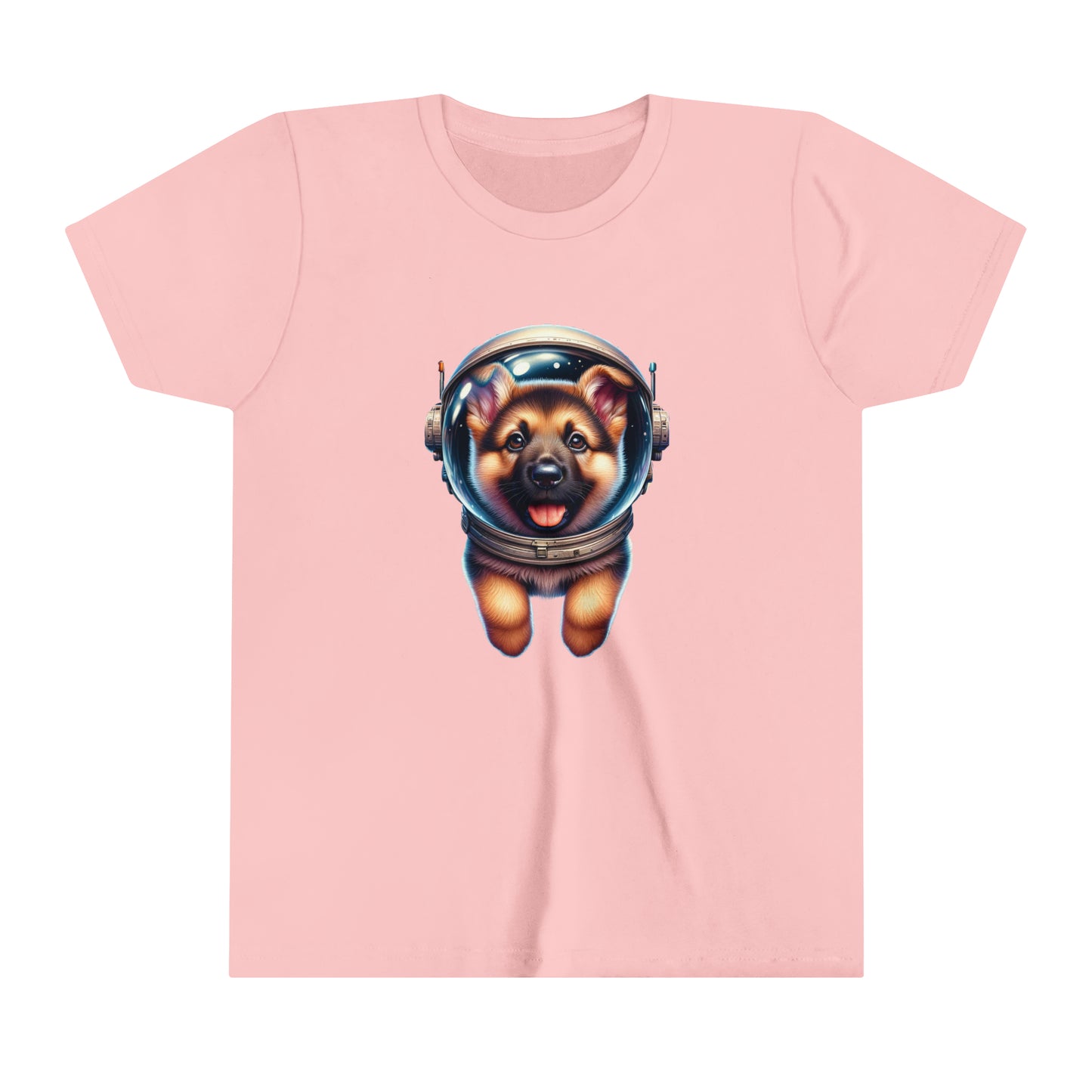 Space Dog, German Shepherd Puppy  Youth Short Sleeve Tee