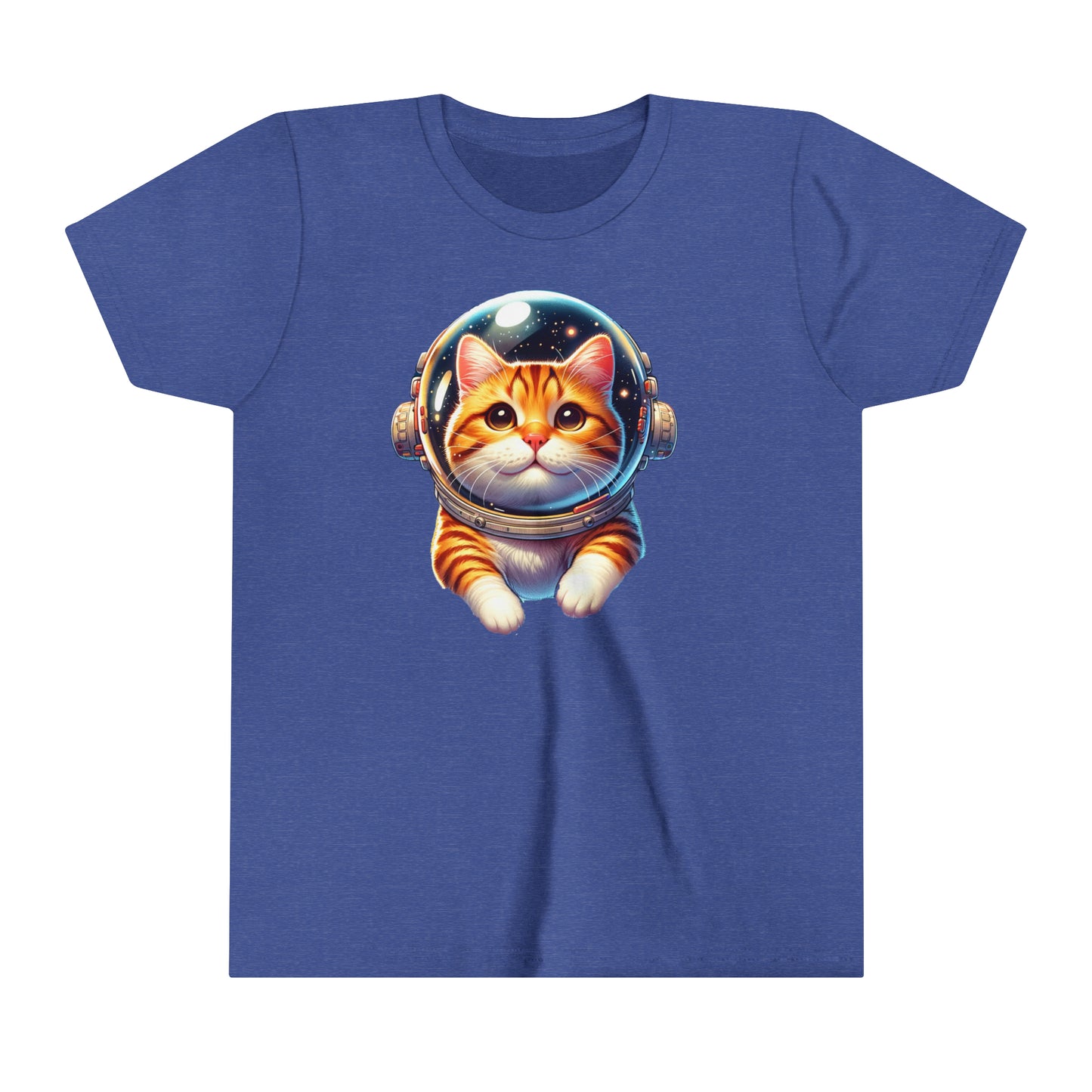 Space Cat, Ginger Tabby Kitty,  Youth Short Sleeve Tee