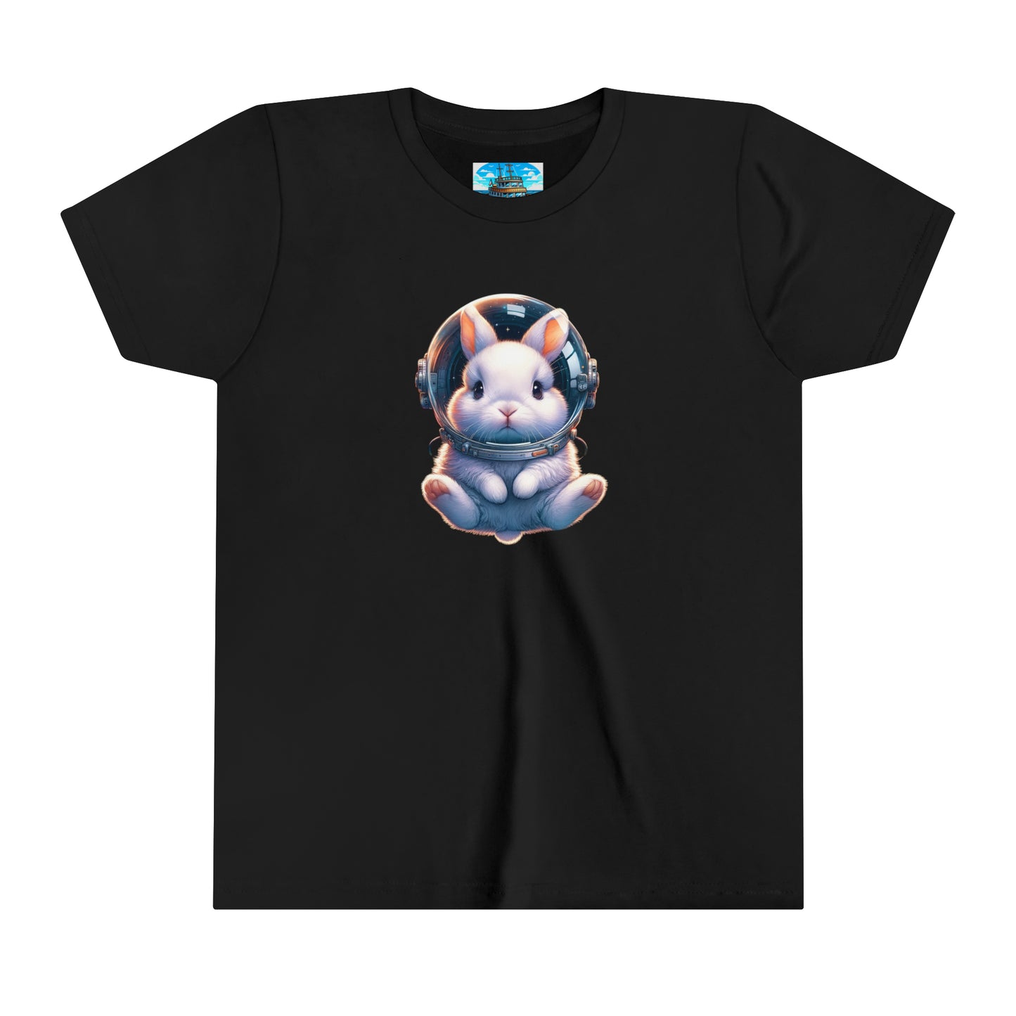 Youth Short Sleeve Tee  White Space Bunny