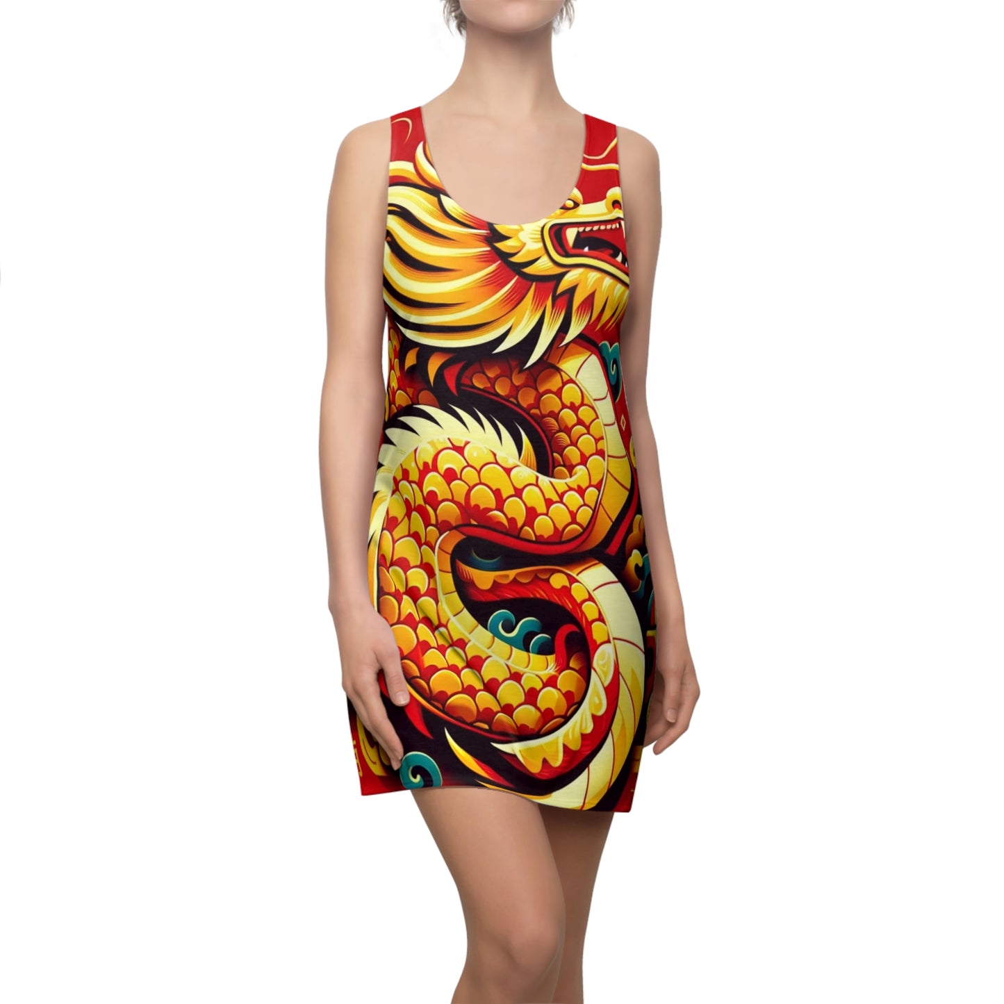 Women's Cut & Sew Racerback Dress (AOP) Year of the Dragon