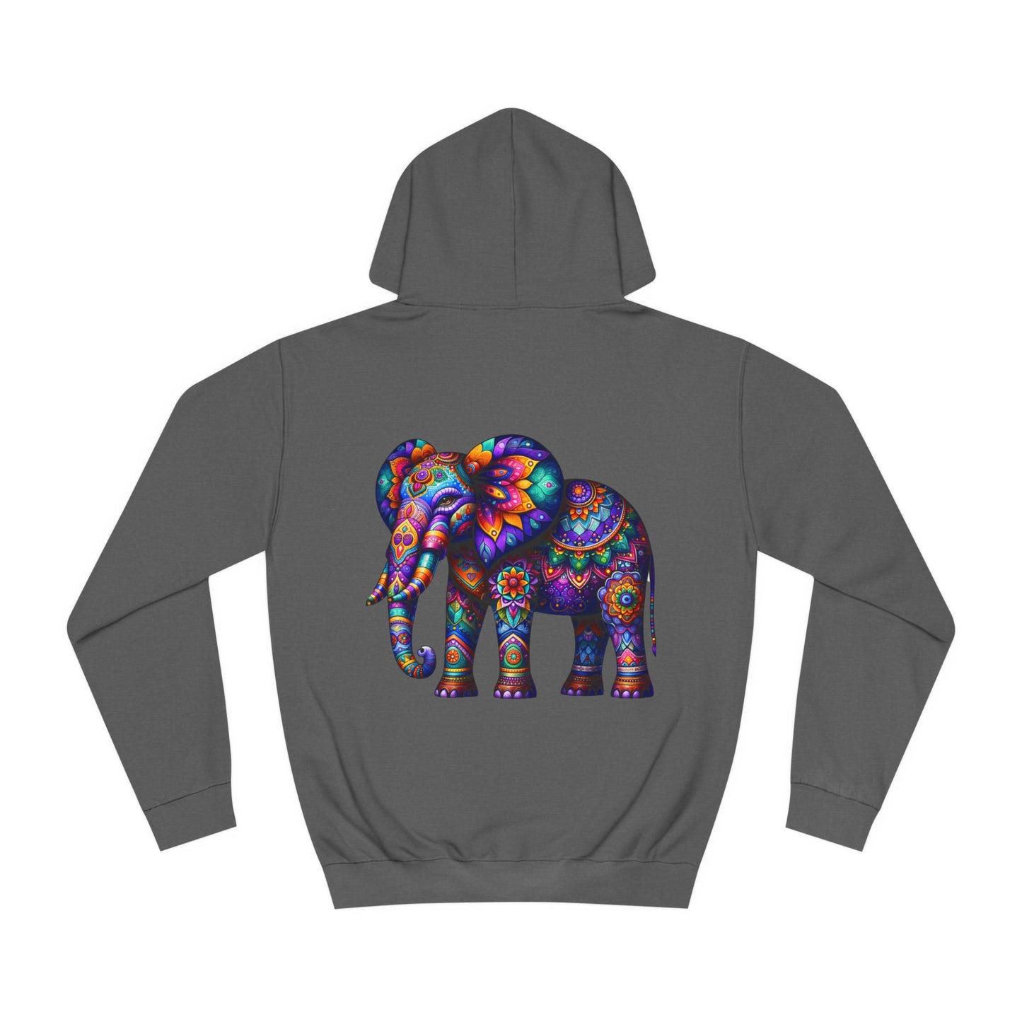 Unisex College Hoodie Alebrije Elephant too colorful to camouflage