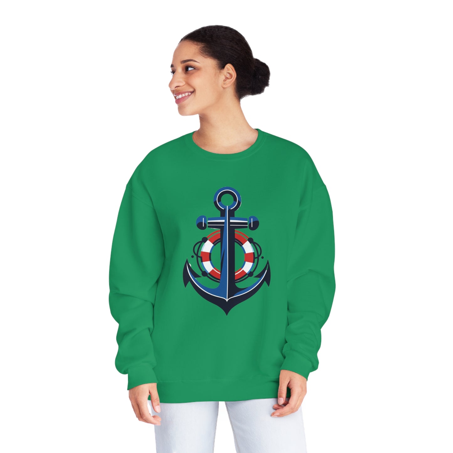 Unisex NuBlend® Crewneck Sweatshirt Anchor and Life Saver