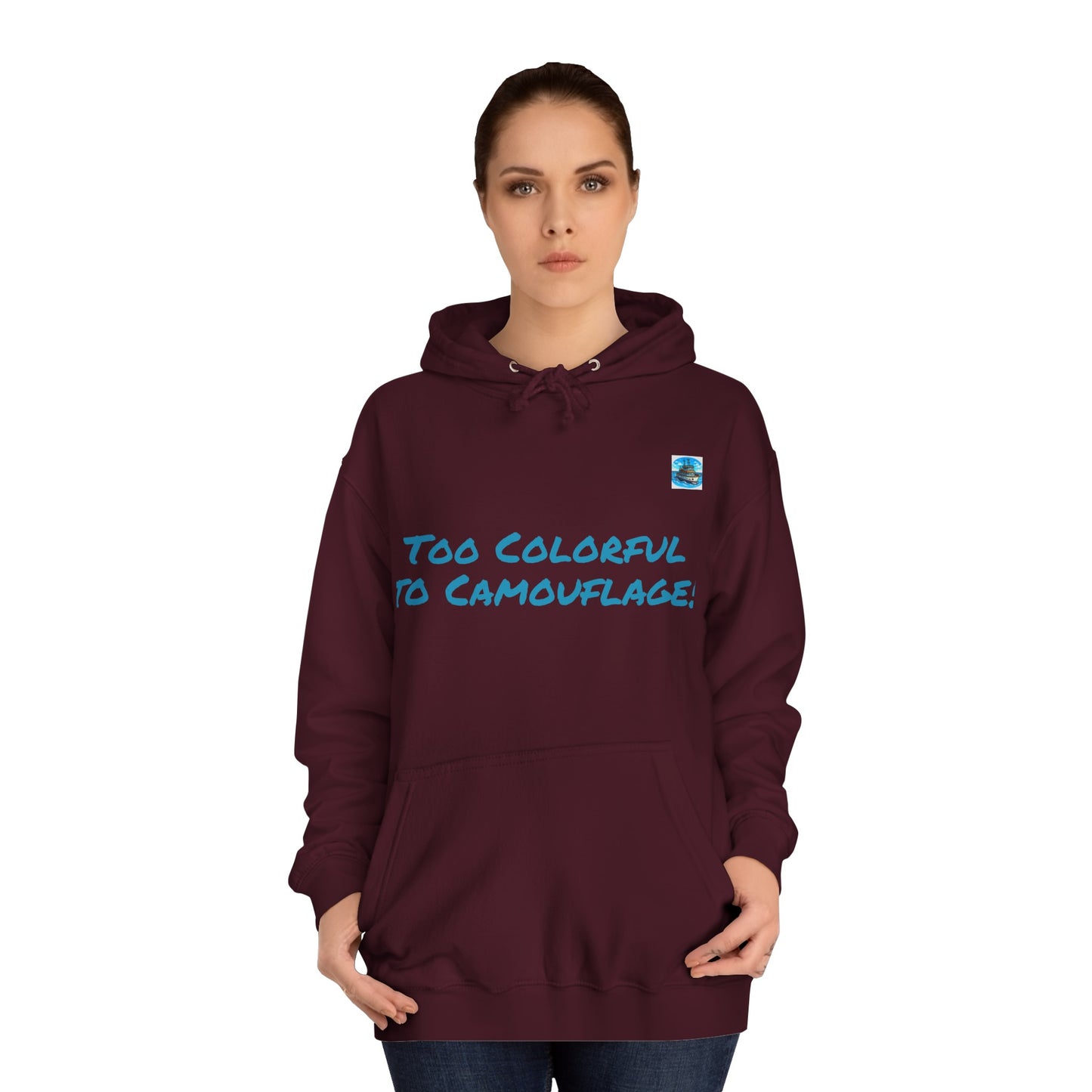 Unisex College Hoodie Alebrije Lion too colorful to camouflage