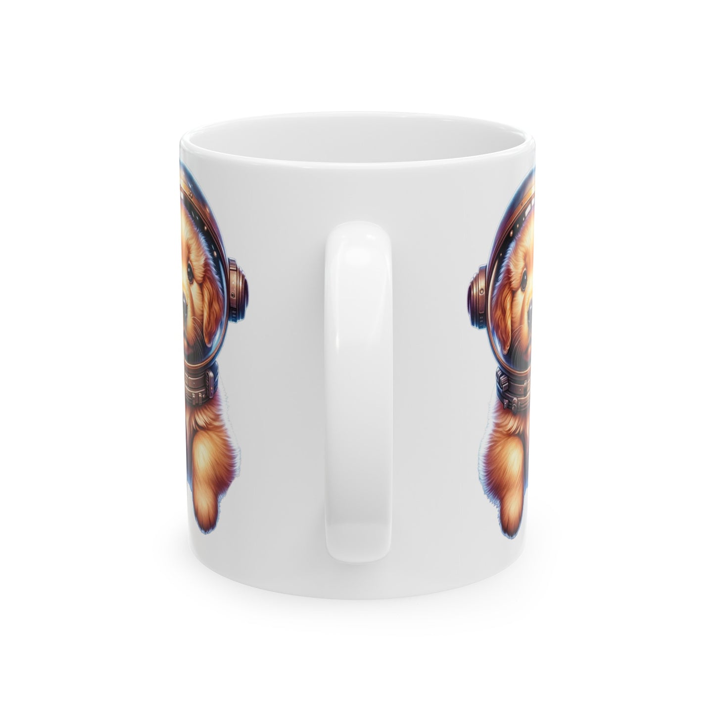 Ceramic Mug 11oz Space Golden Retriever