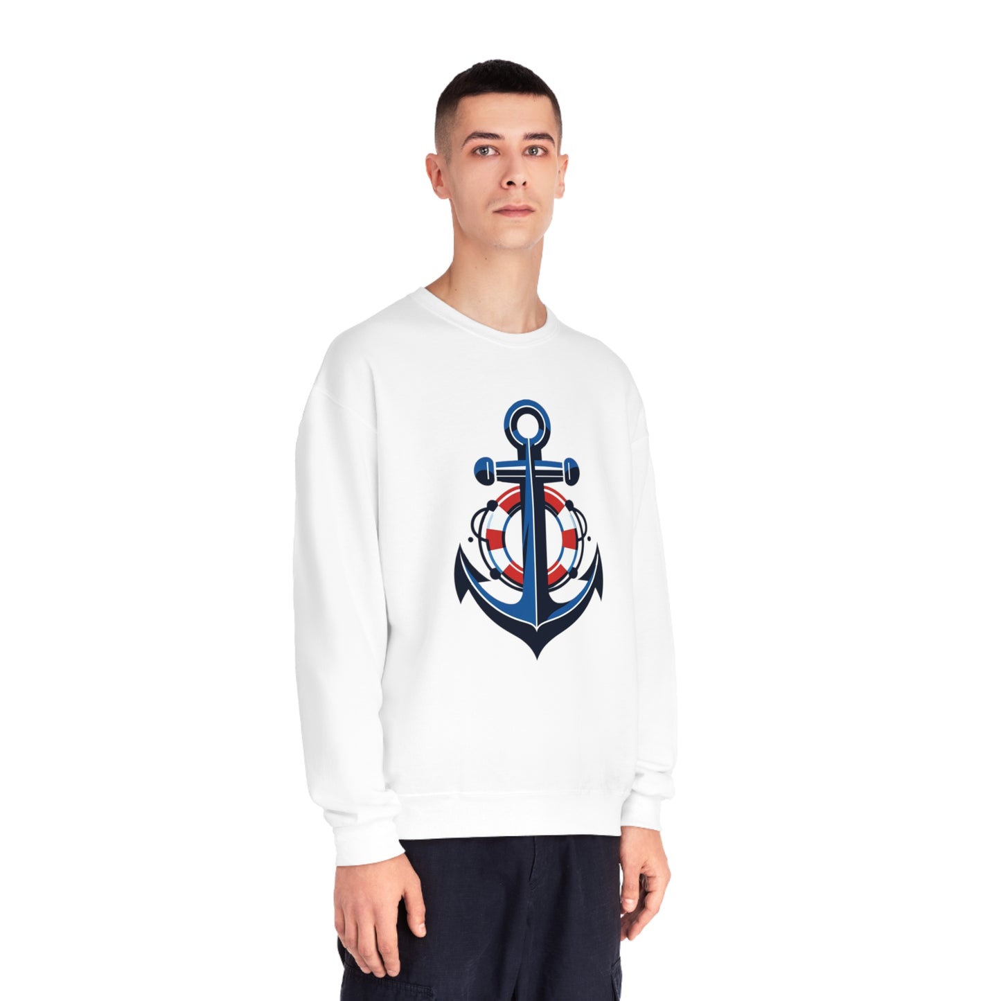 Unisex NuBlend® Crewneck Sweatshirt Anchor and Life Saver