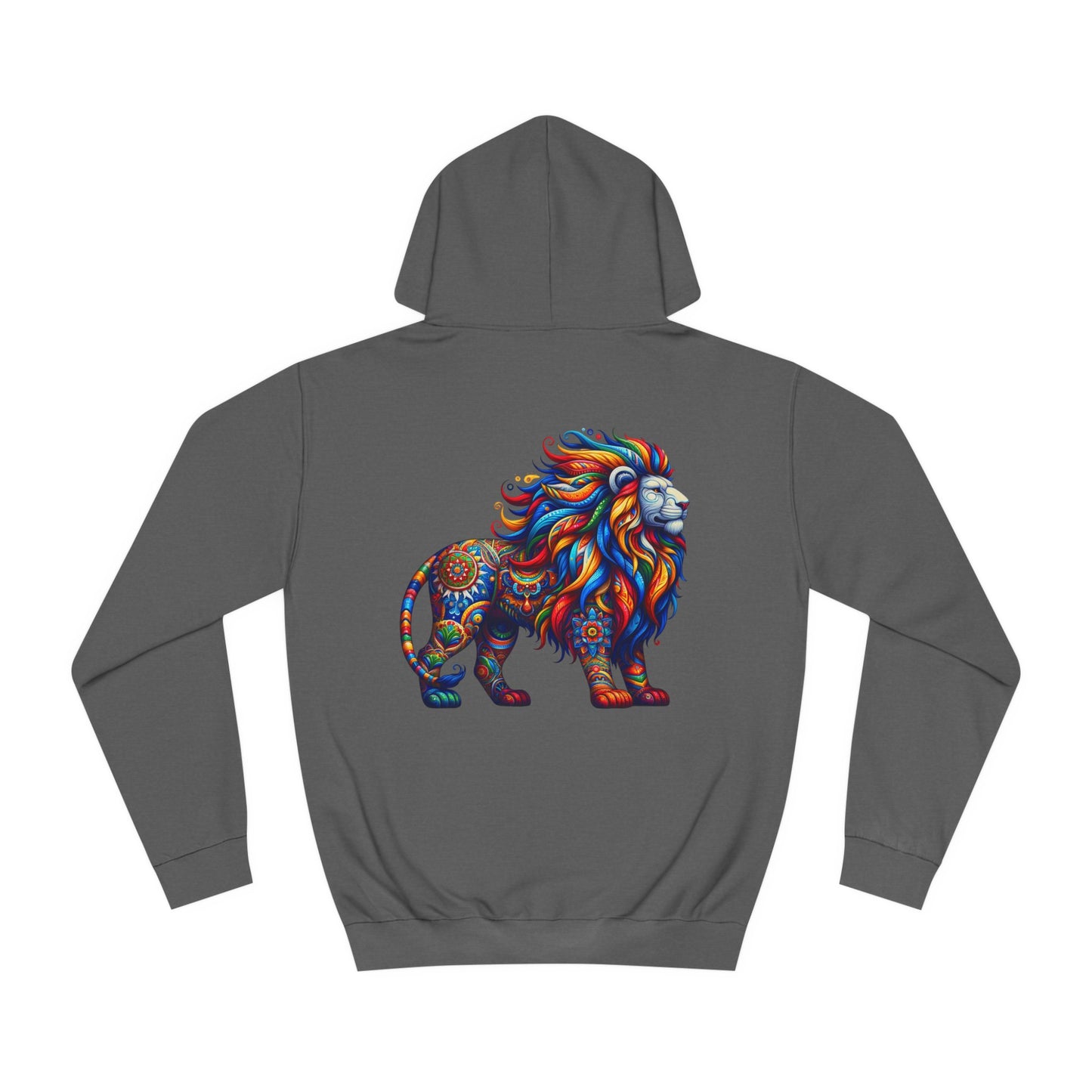 Unisex College Hoodie Alebrije Lion too colorful to camouflage