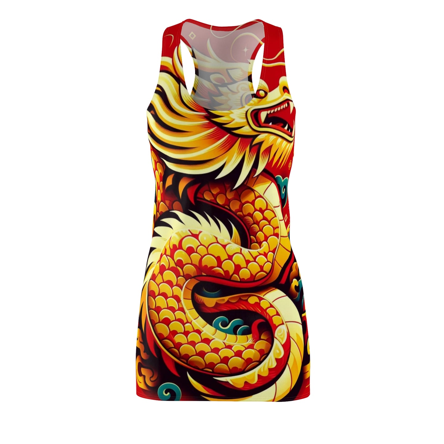 Women's Cut & Sew Racerback Dress (AOP) Year of the Dragon