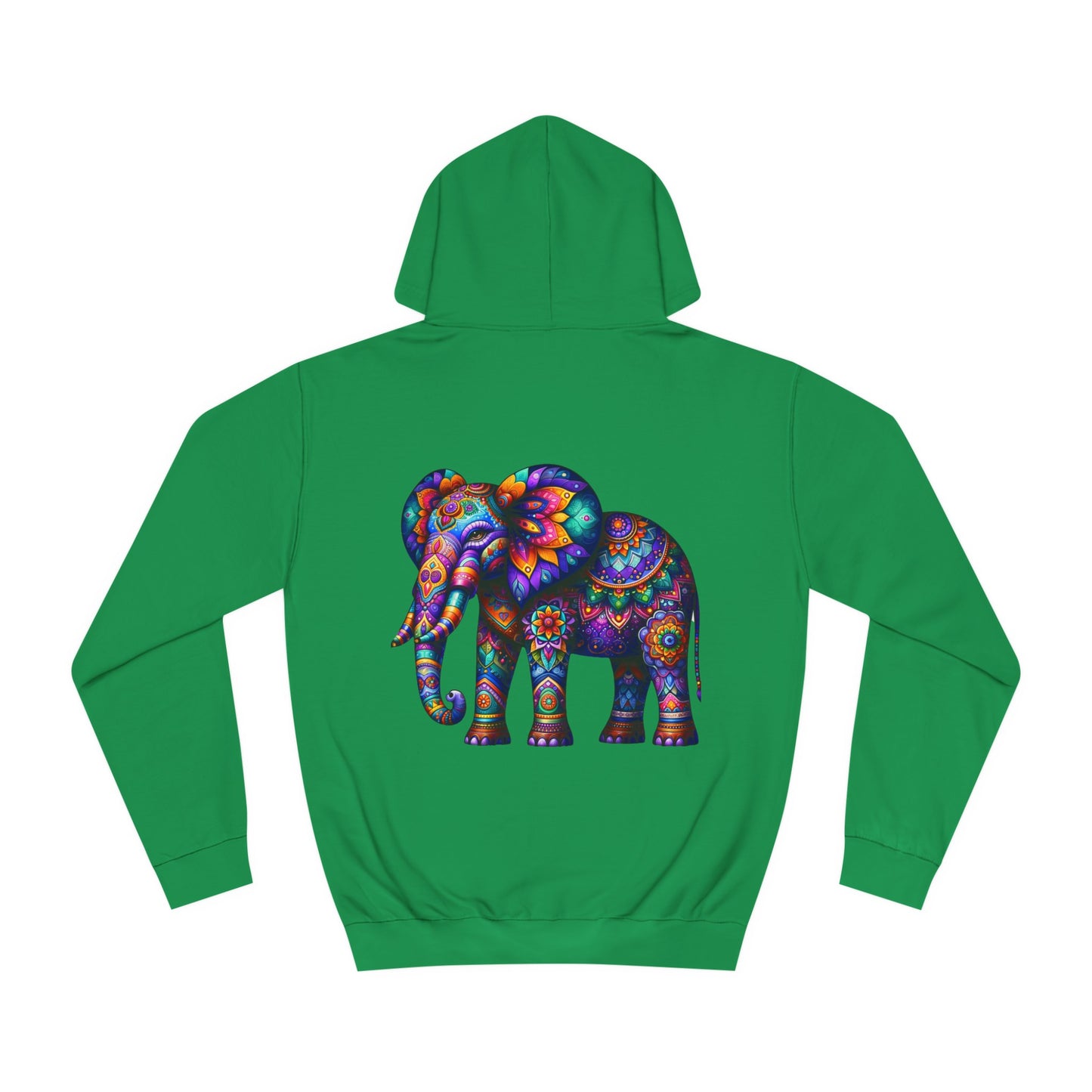 Unisex College Hoodie Alebrije Elephant too colorful to camouflage