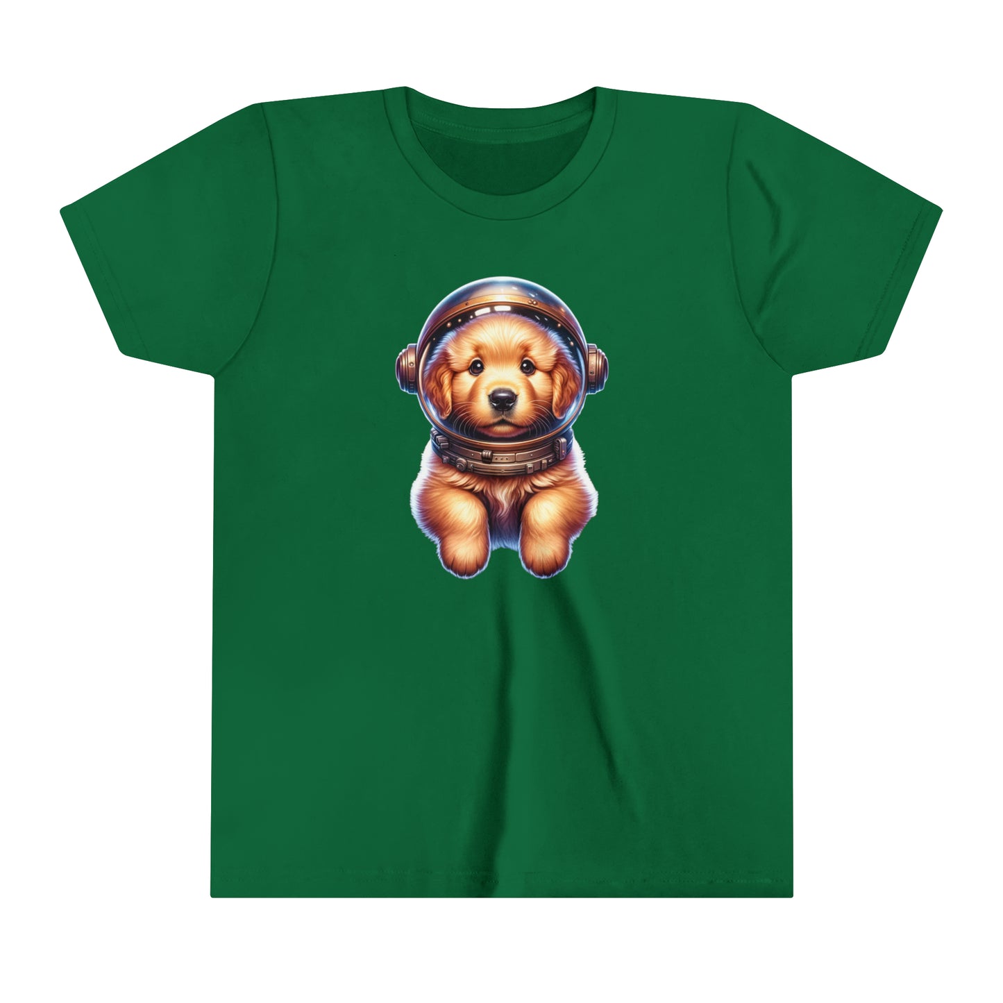 Youth Short Sleeve Tee Space Golden Retriever