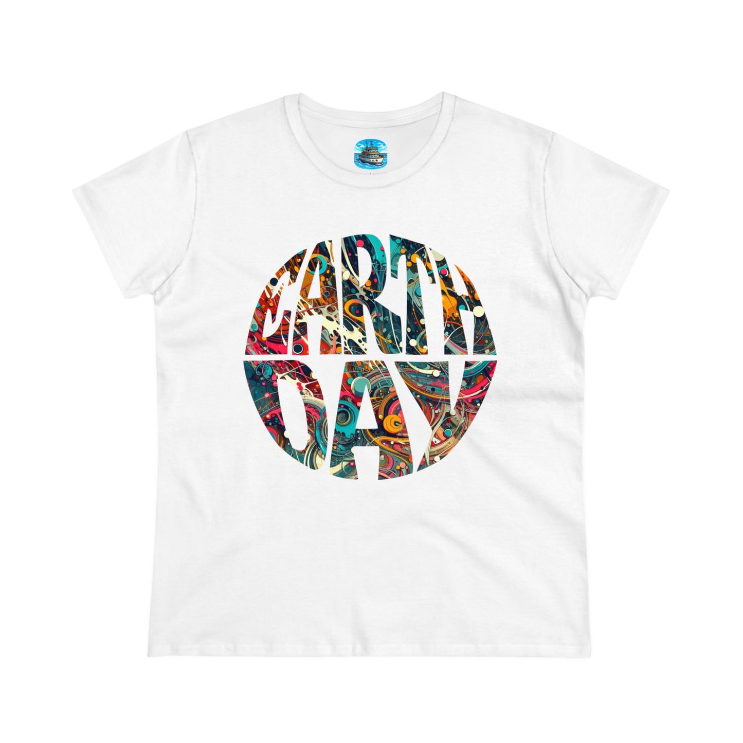 Women's Midweight Cotton Tee, Earth Day