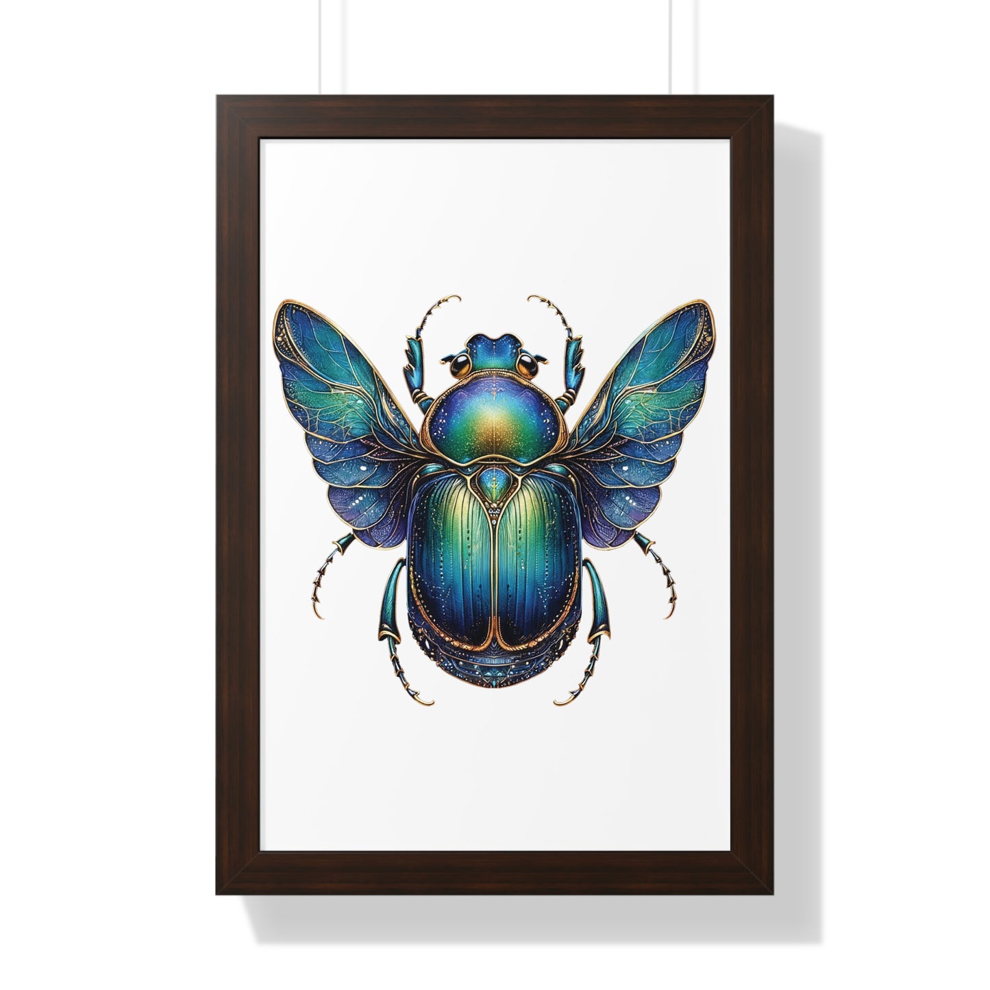 Vertical Poster Scarab on White BG