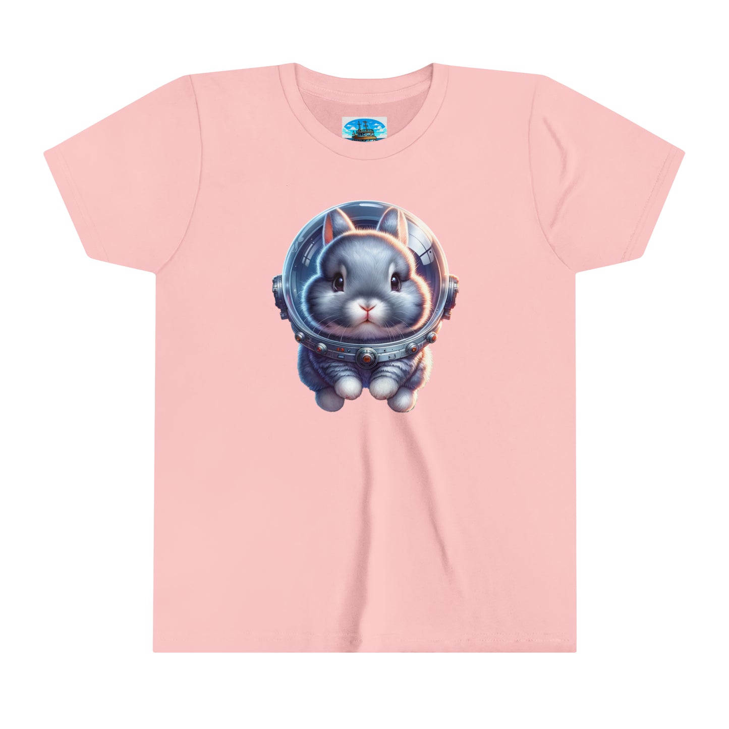 Gray Space Bunny Youth Short Sleeve Tee