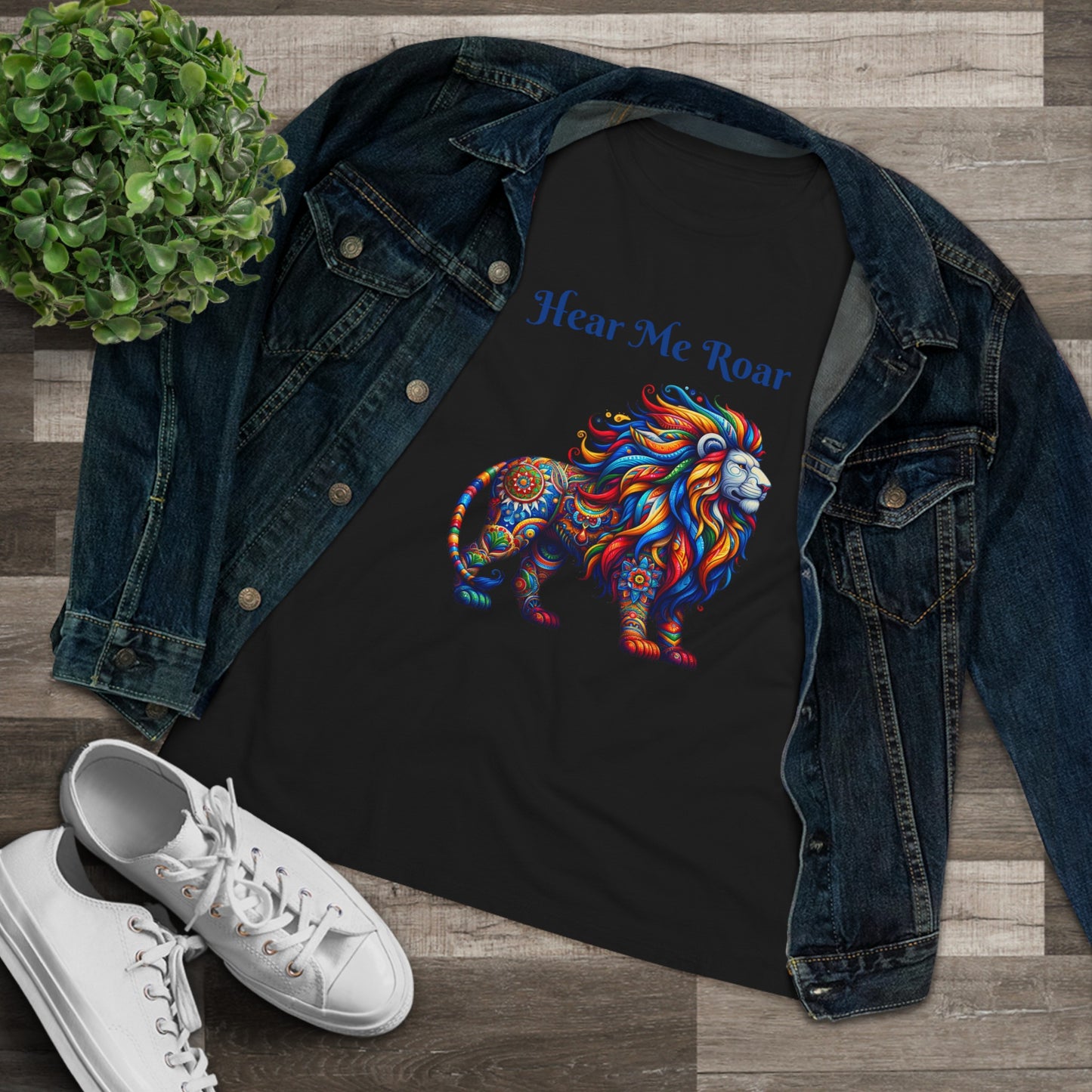 Women's Cotton Tee Alebrije Lion