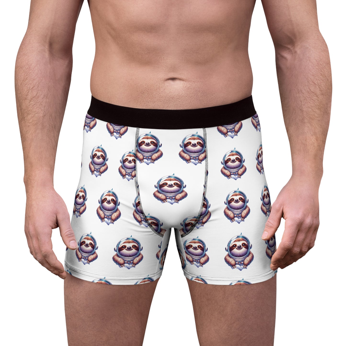 Men's Boxer Briefs (AOP) w/Space Sloths