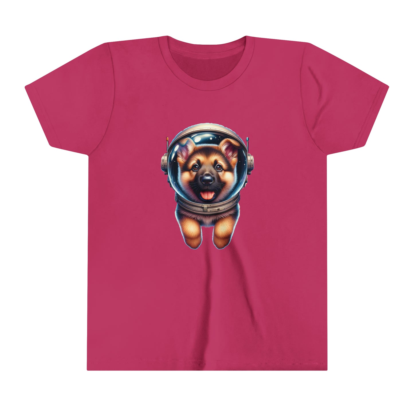 Space Dog, German Shepherd Puppy  Youth Short Sleeve Tee