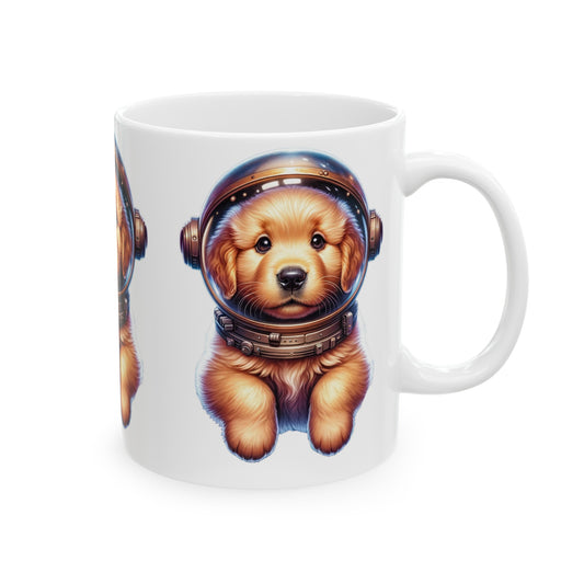 Ceramic Mug 11oz Space Golden Retriever