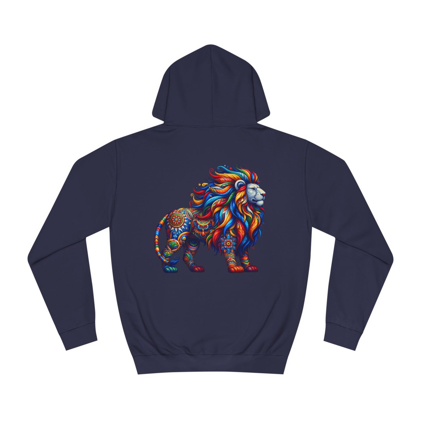 Unisex College Hoodie Alebrije Lion too colorful to camouflage