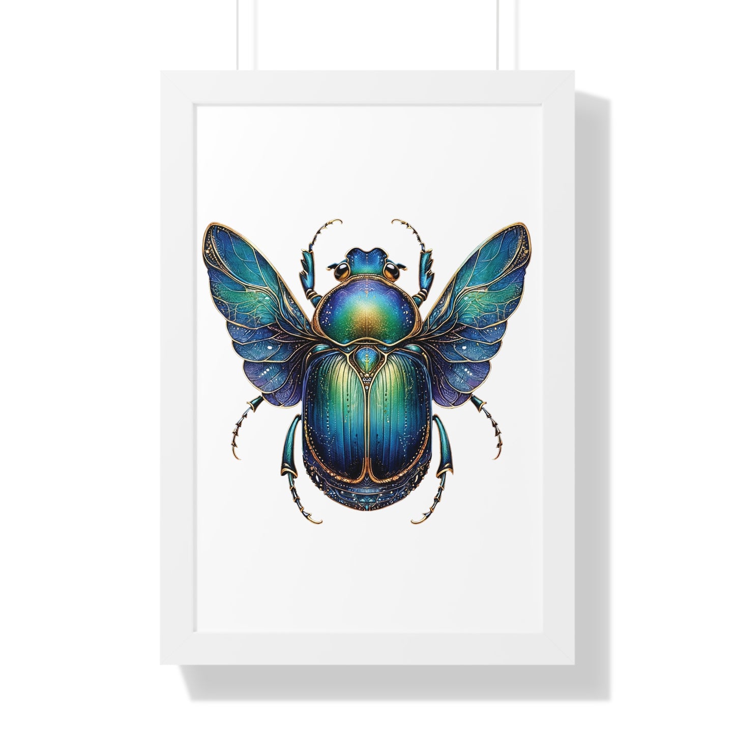 Vertical Poster Scarab on White BG