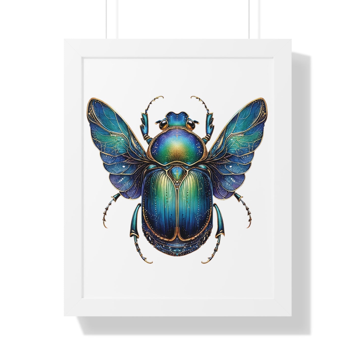 Vertical Poster Scarab on White BG