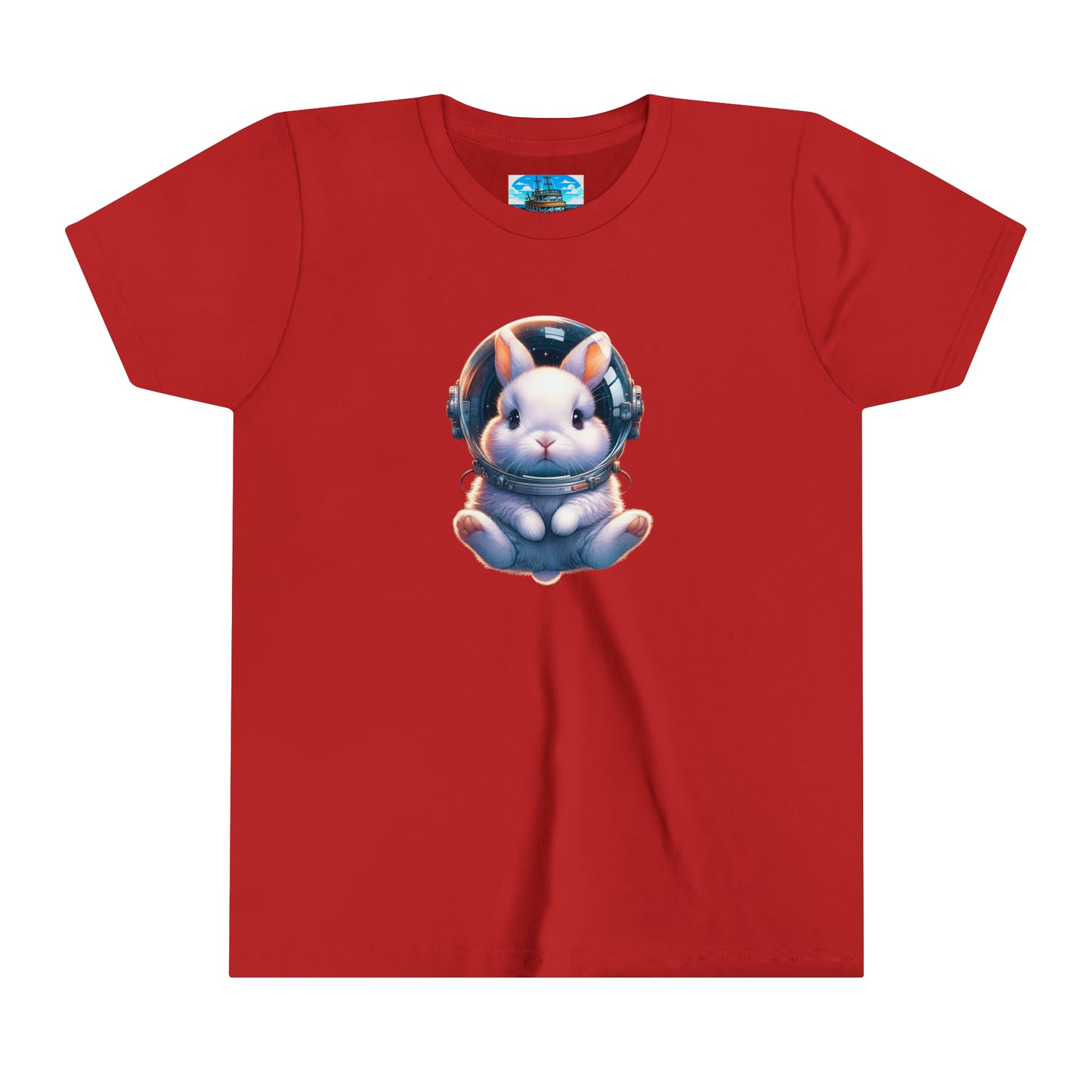 Youth Short Sleeve Tee  White Space Bunny