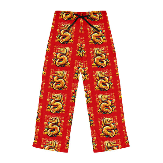 Women's Pajama Pants (AOP)Year of the Dragon smaller print