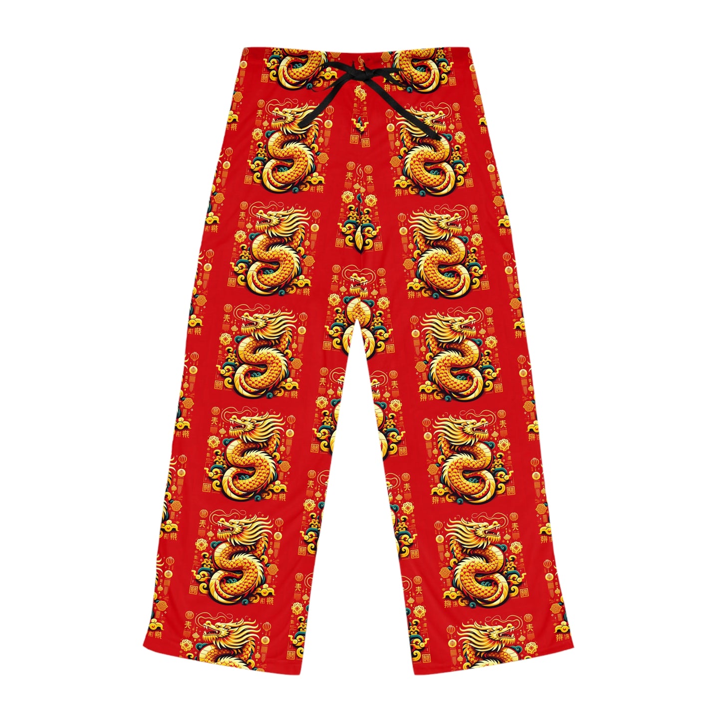 Women's Pajama Pants (AOP)Year of the Dragon smaller print