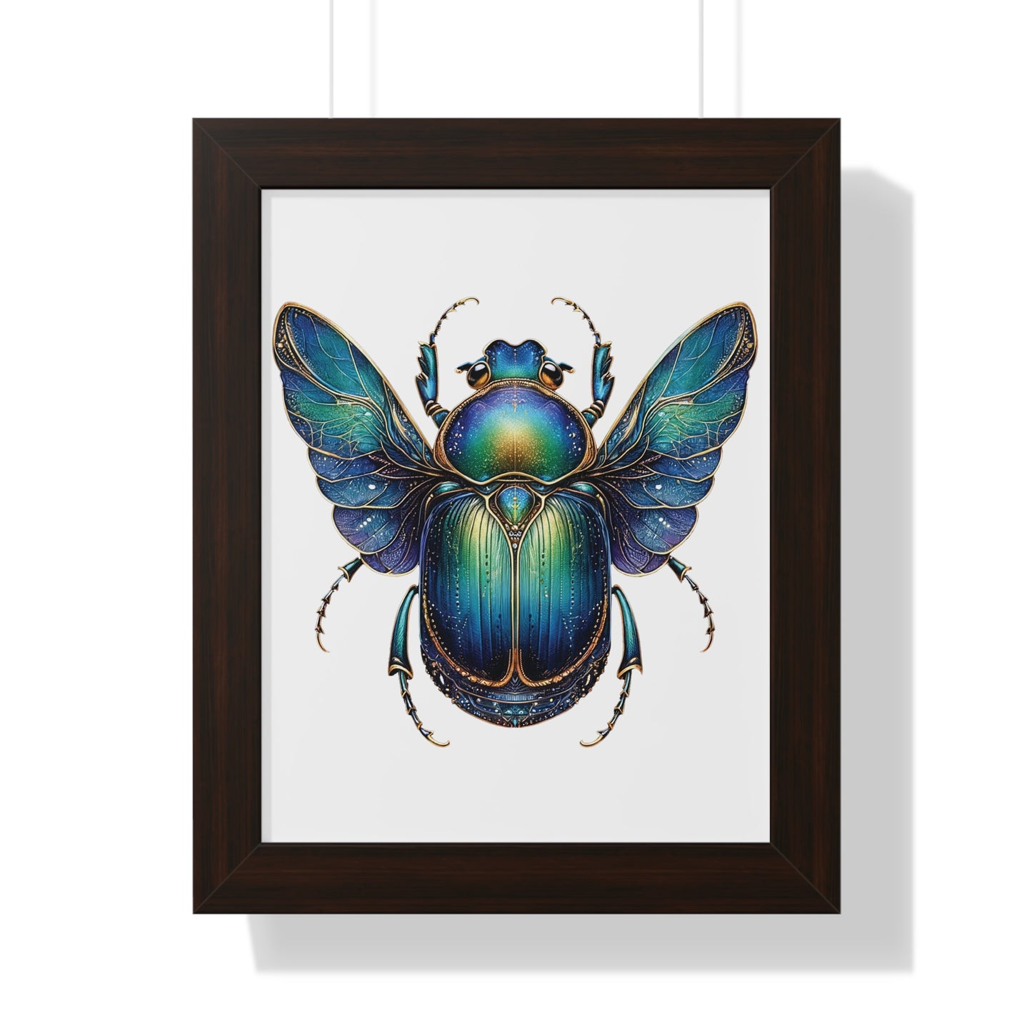 Vertical Poster Scarab on White BG