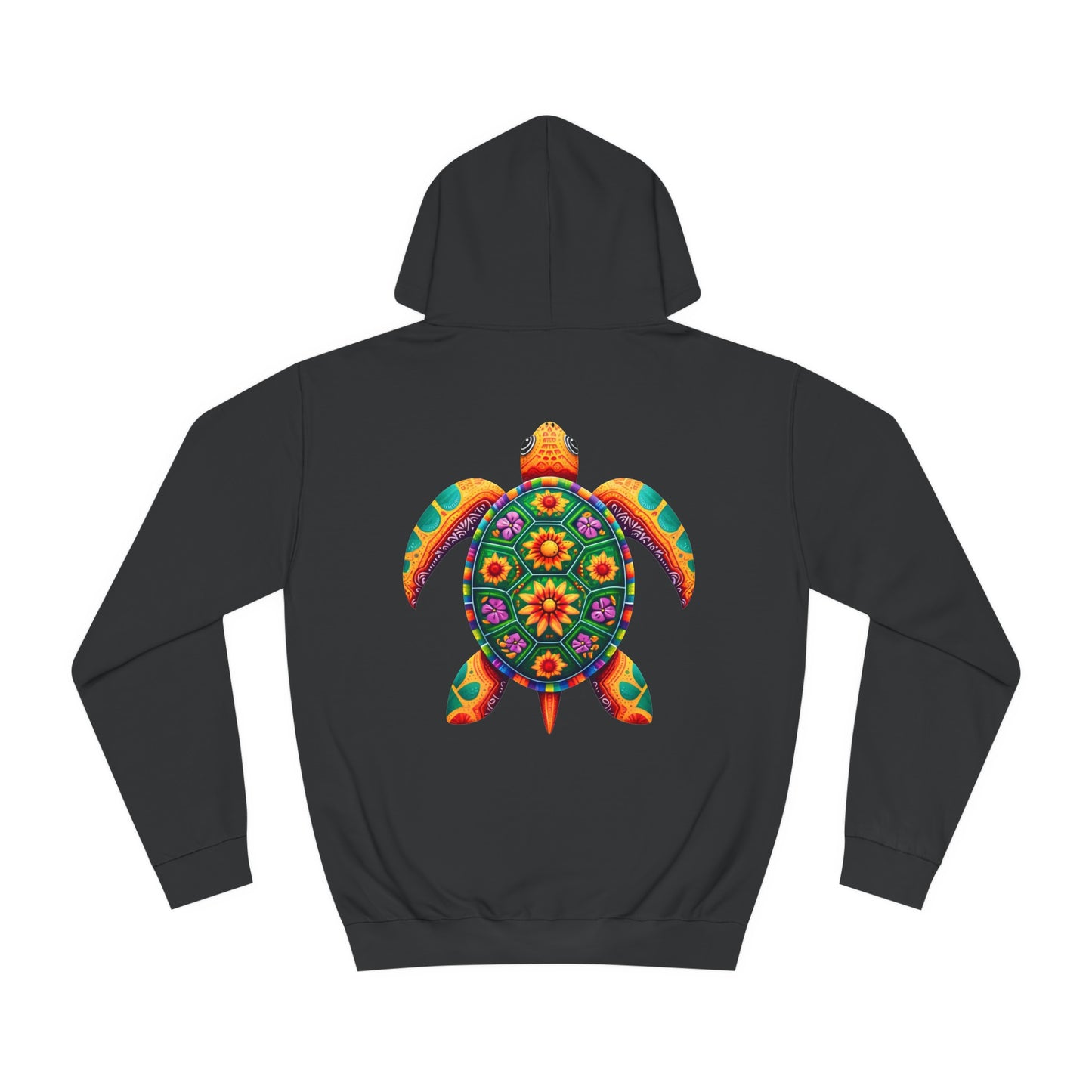 Unisex College Hoodie Alebrije Sea Turtle too colorful to camouflage