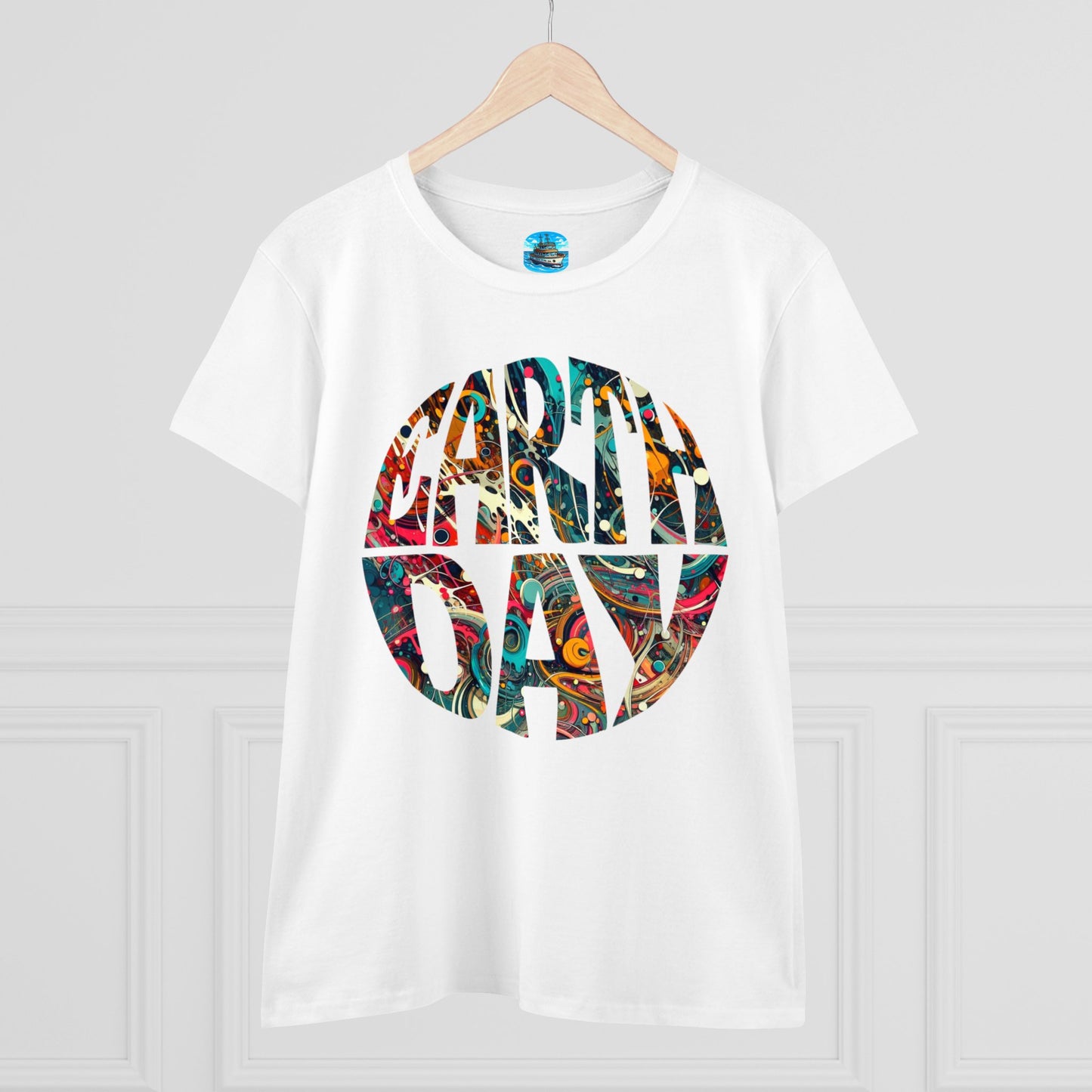 Women's Midweight Cotton Tee, Earth Day