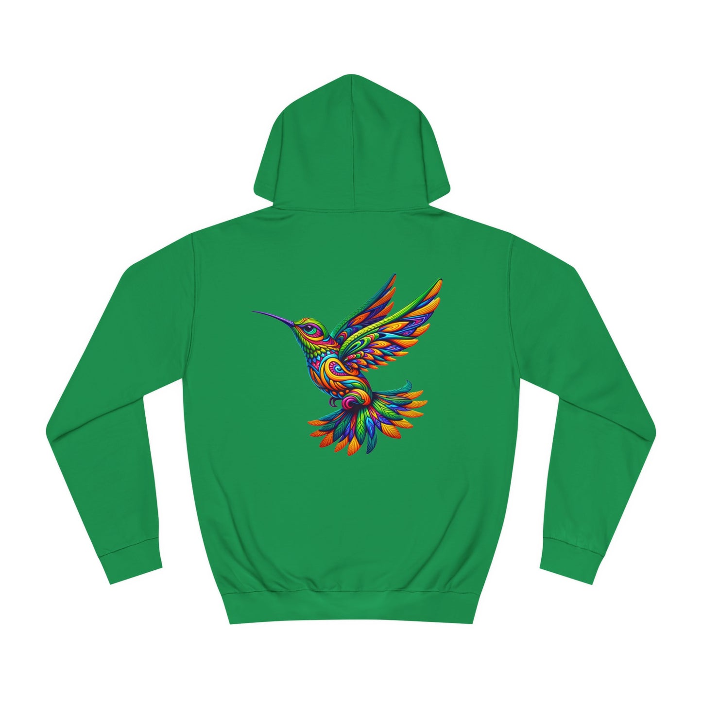 Unisex College Hoodie Alebrije Hummingbird too colorful to camouflage