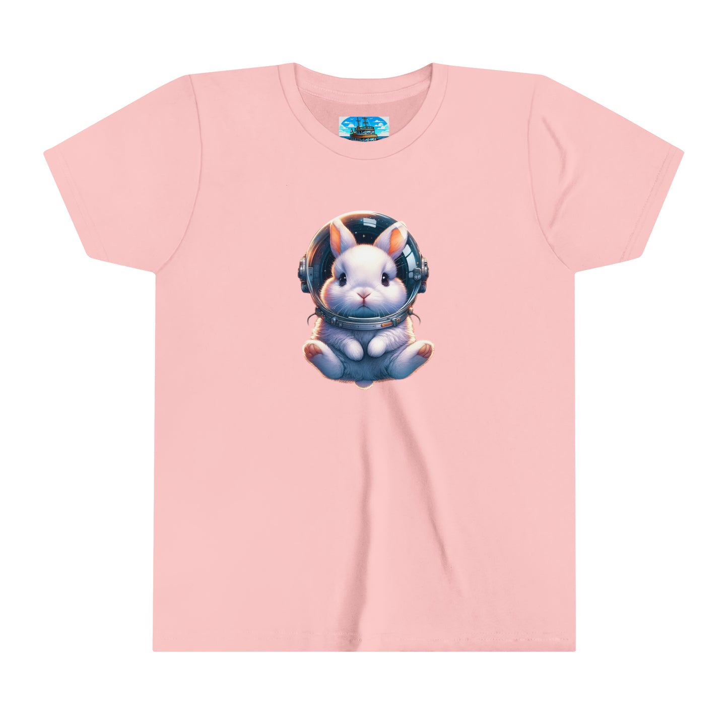 Youth Short Sleeve Tee  White Space Bunny