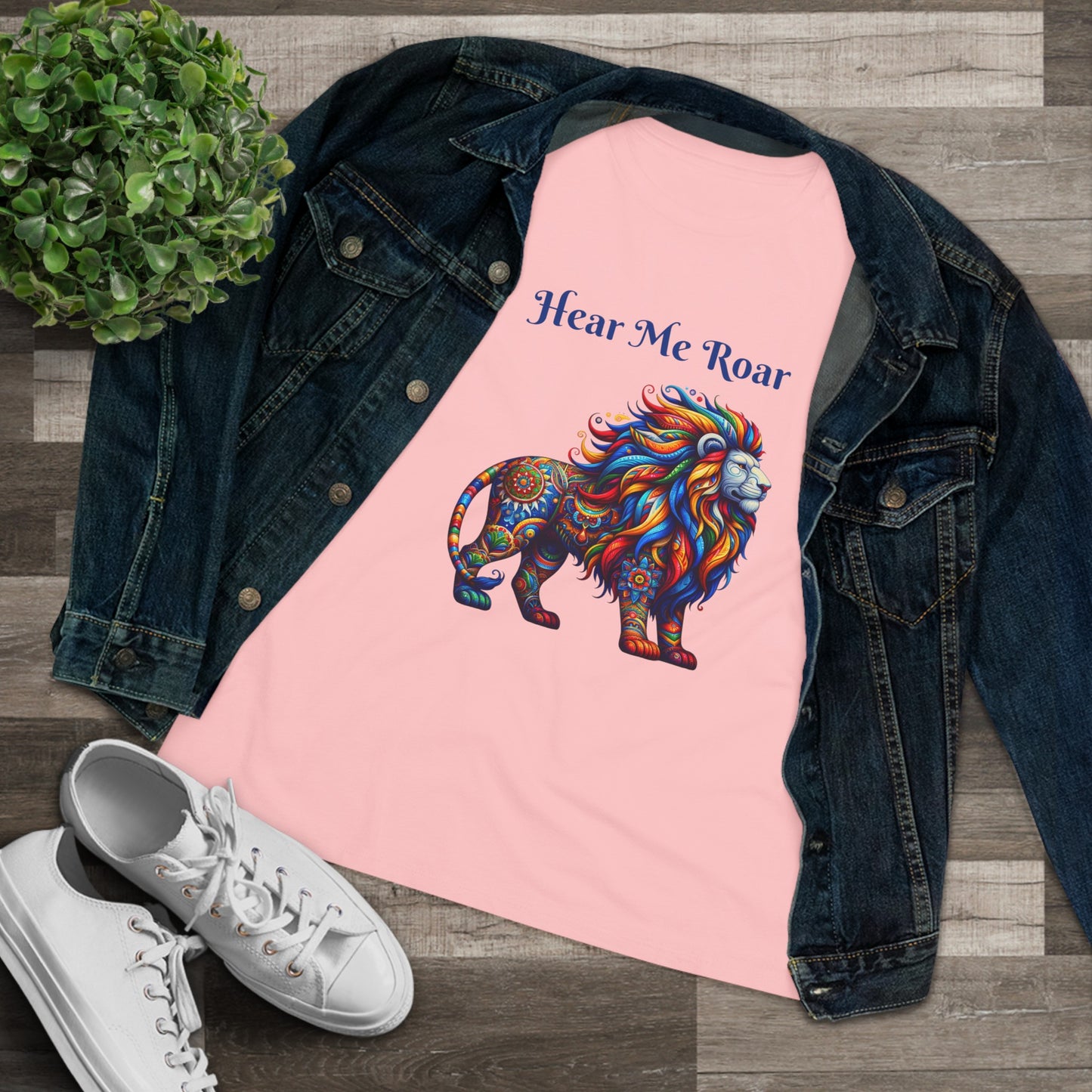 Women's Cotton Tee Alebrije Lion