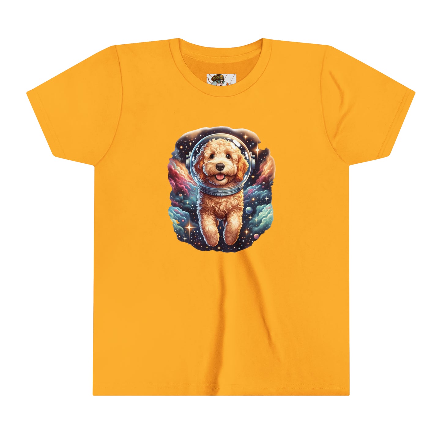 Space Dog Labradoodle Youth Short Sleeve Tee