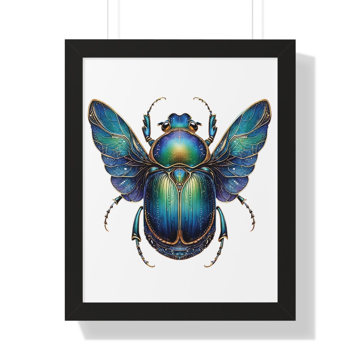 Vertical Poster Scarab on White BG