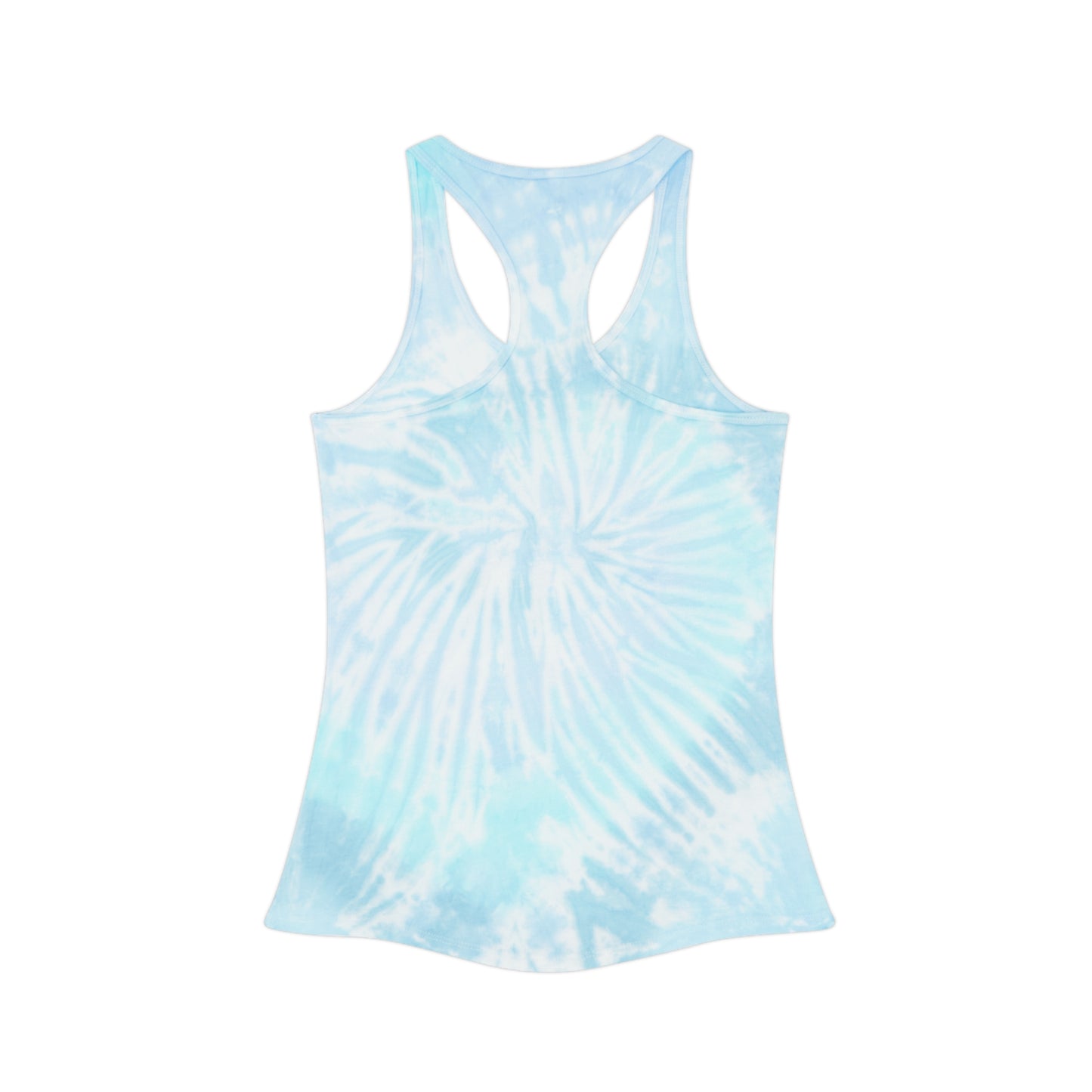 Tie Dye Racerback Tank Top w/Tuxedo Cat Space Cat