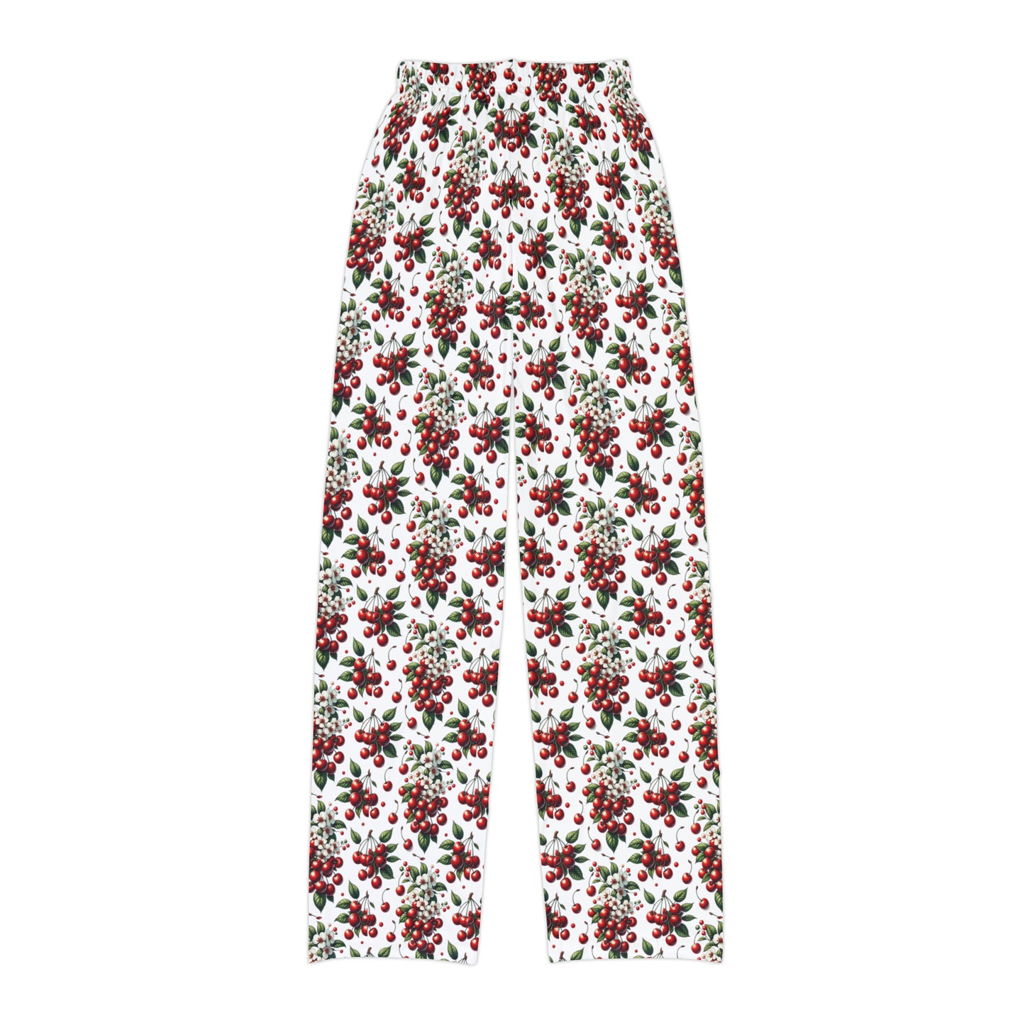 Kids Pajama Pants (AOP) w/ Red Cherries