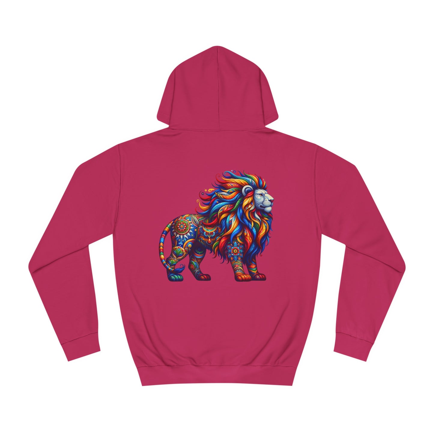 Unisex College Hoodie Alebrije Lion too colorful to camouflage