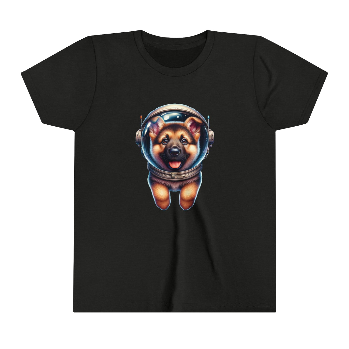 Space Dog, German Shepherd Puppy  Youth Short Sleeve Tee