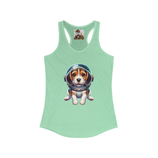 Women's Ideal Racerback Tank w/Space Beagle