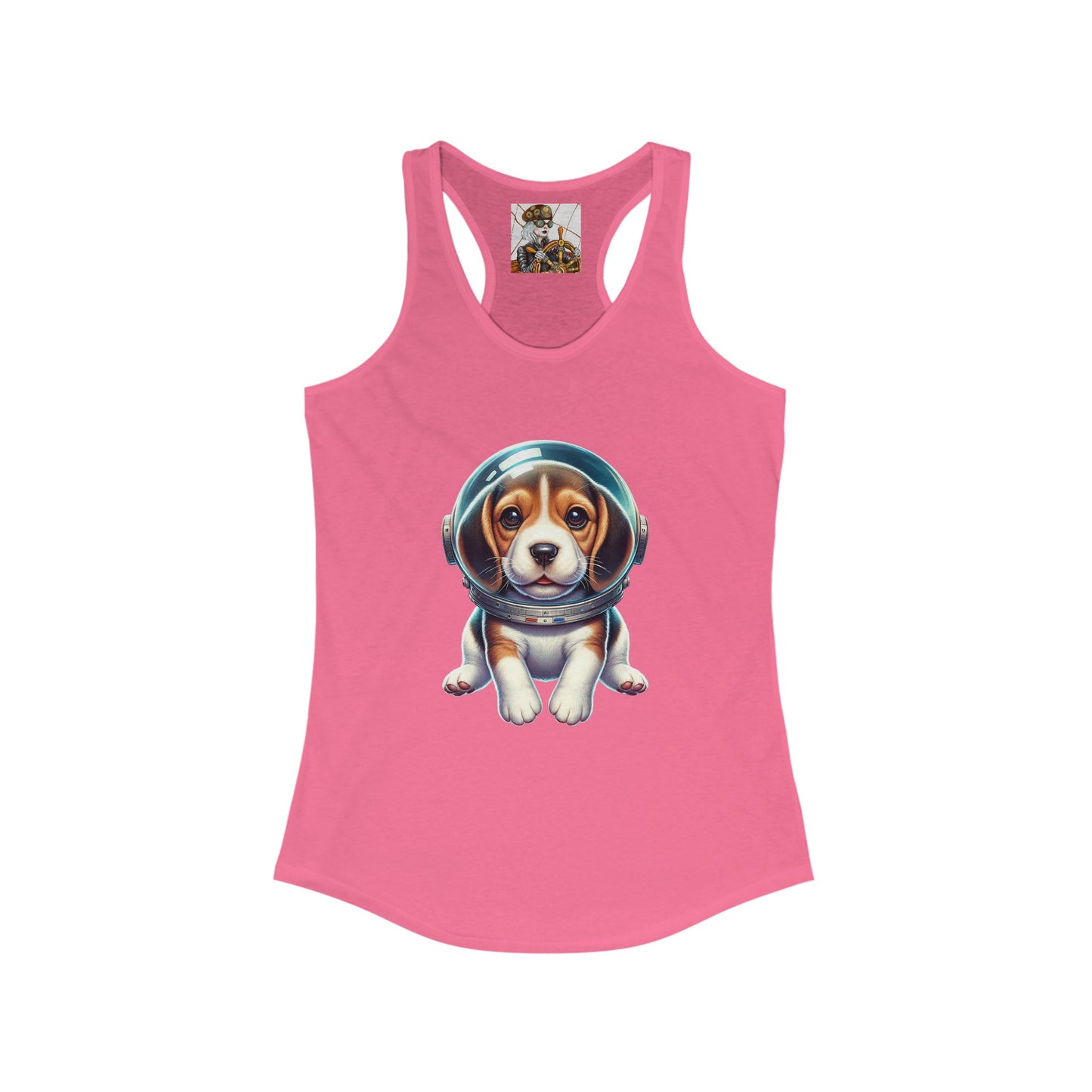 Women's Ideal Racerback Tank w/Space Beagle