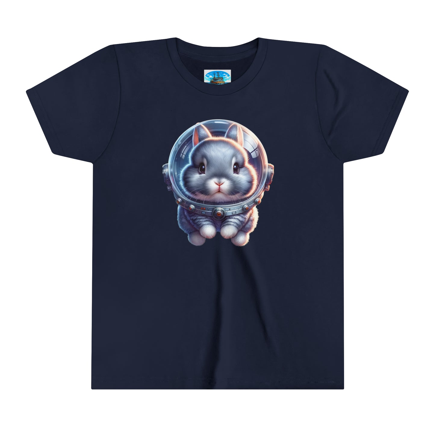 Gray Space Bunny Youth Short Sleeve Tee