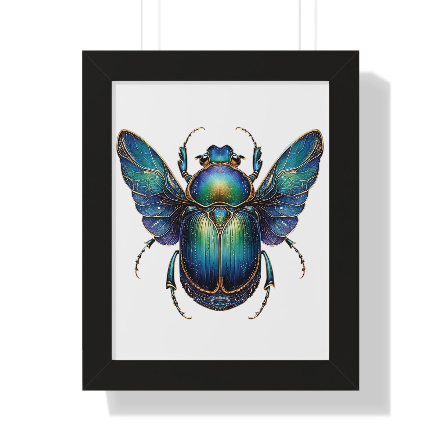 Vertical Poster Scarab on White BG