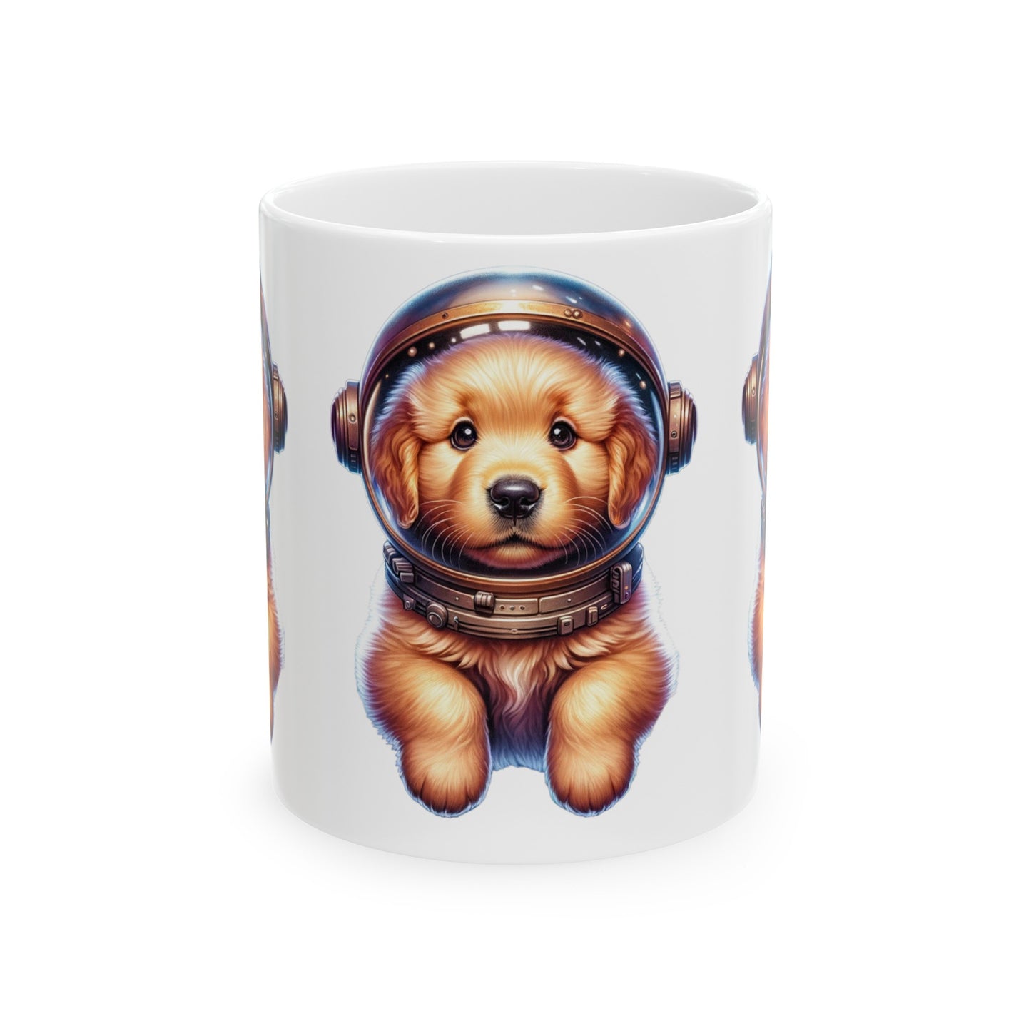 Ceramic Mug 11oz Space Golden Retriever