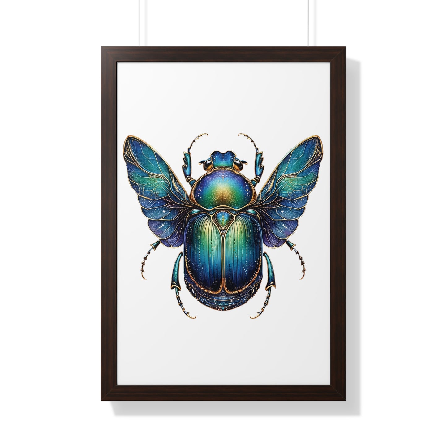 Vertical Poster Scarab on White BG