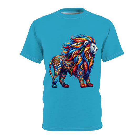 T-Shirt Lion Alebrije Turquoise