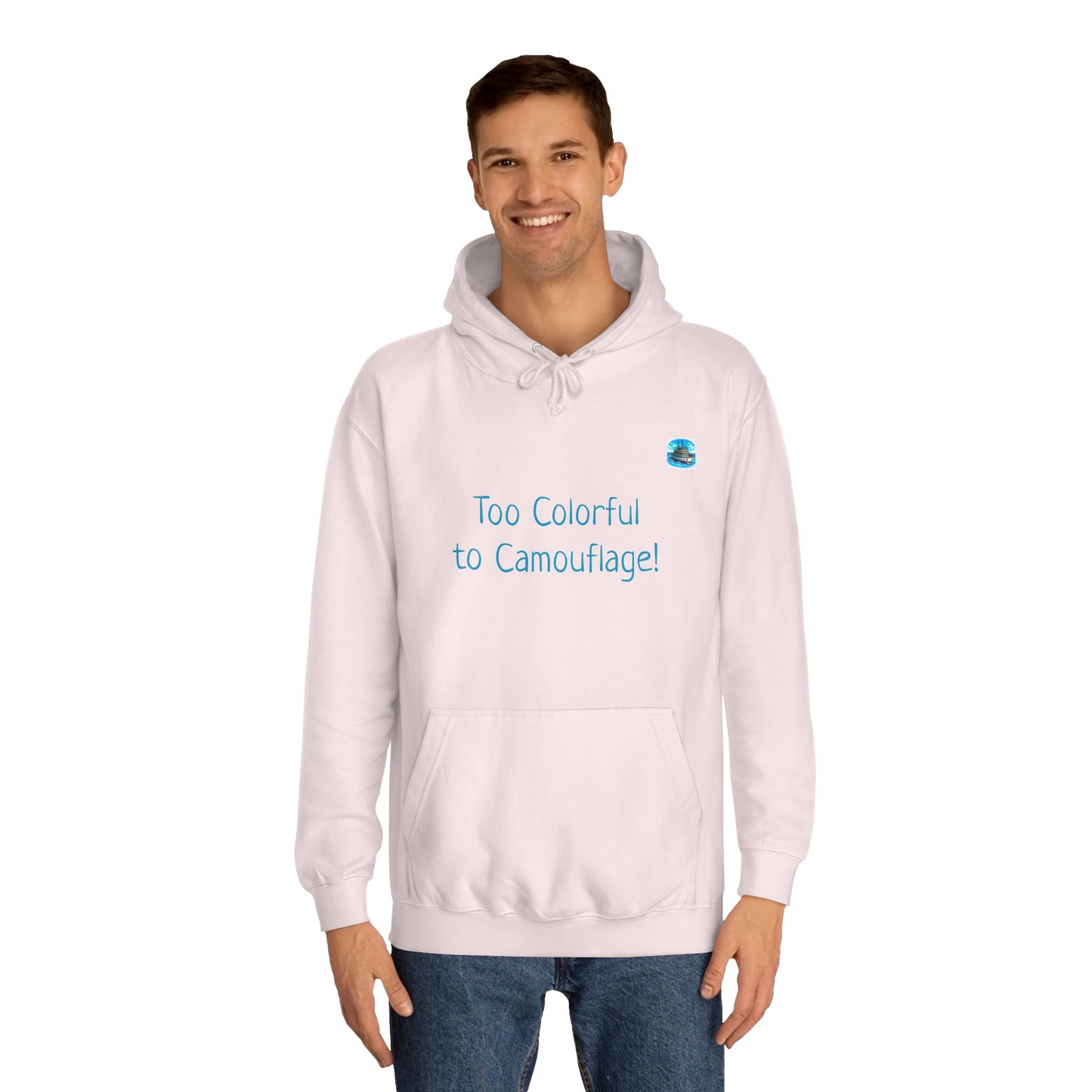 Unisex College Hoodie Alebrije Sea Turtle too colorful to camouflage