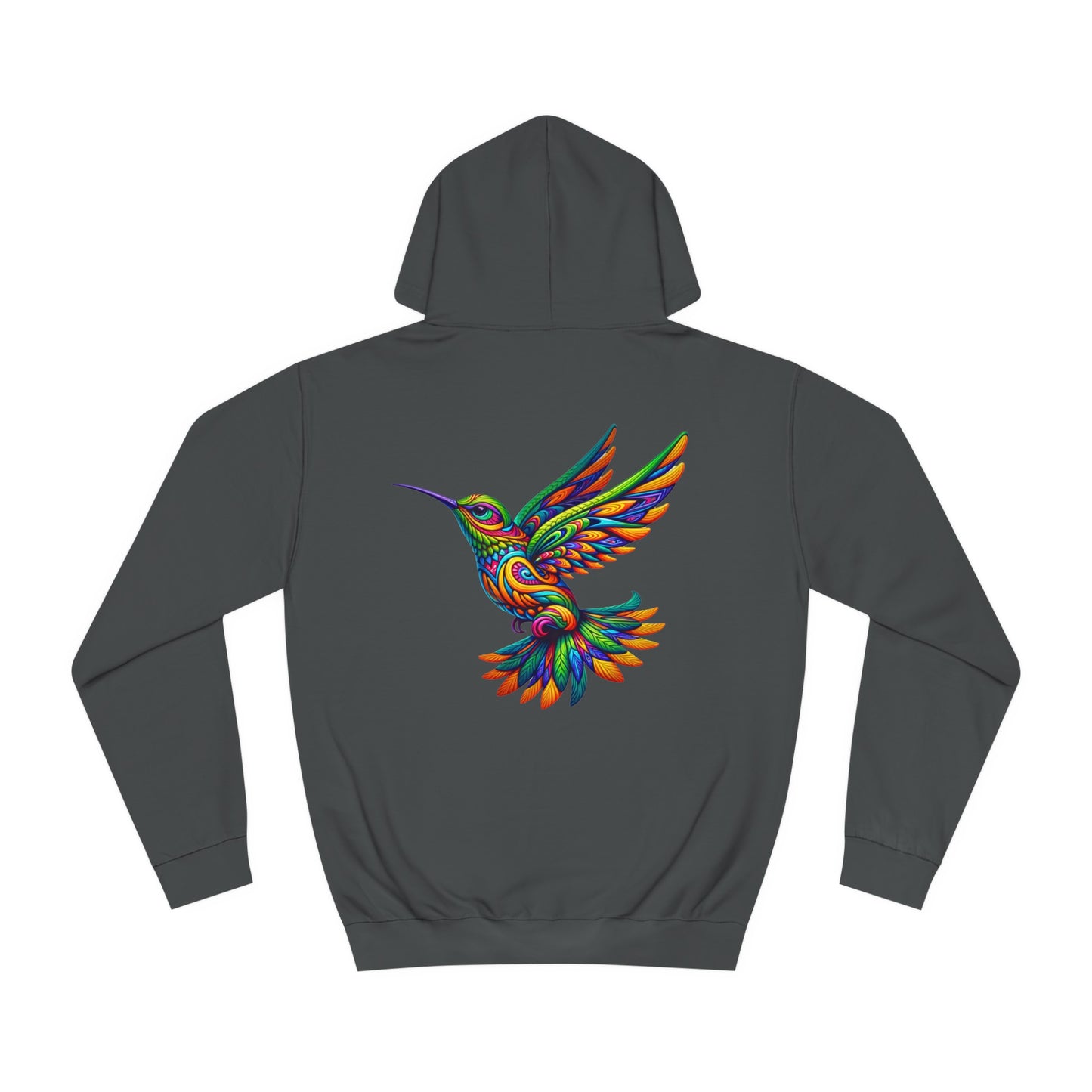 Unisex College Hoodie Alebrije Hummingbird too colorful to camouflage