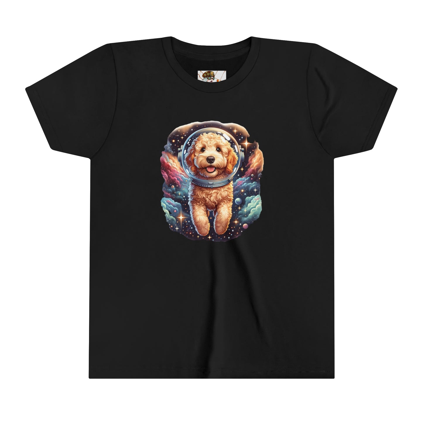 Space Dog Labradoodle Youth Short Sleeve Tee