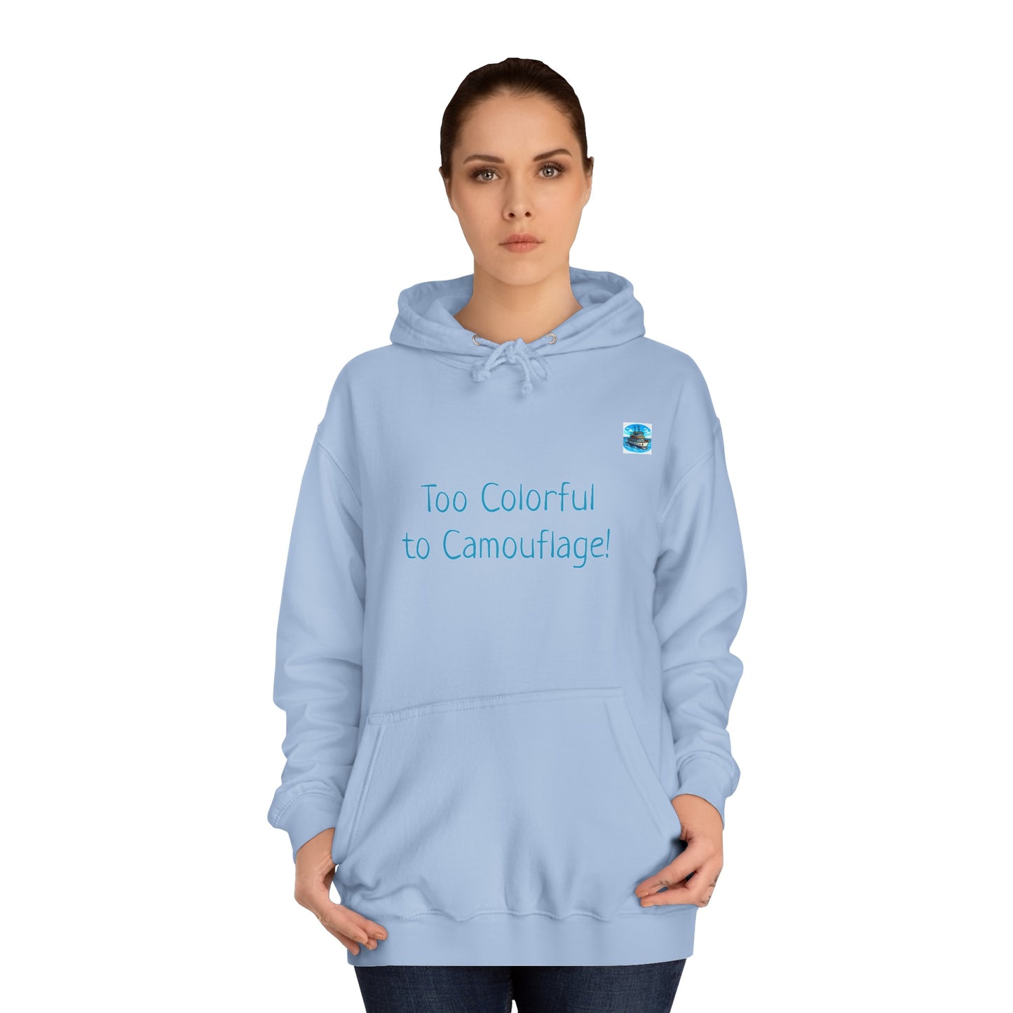 Unisex College Hoodie Alebrije Sea Turtle too colorful to camouflage