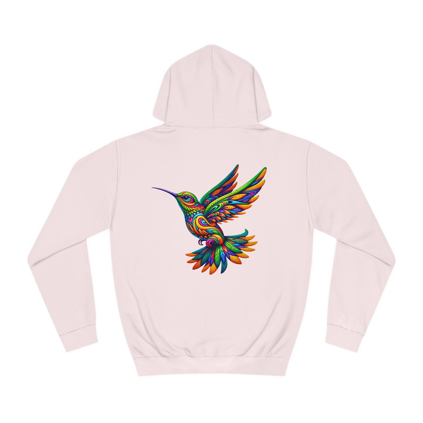 Unisex College Hoodie Alebrije Hummingbird too colorful to camouflage